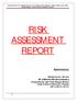 RISK ASSESSMENT REPORT