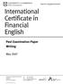 International Certificate in Financial English
