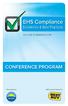 EHS Compliance CONFERENCE PROGRAM CONFERENCE PROGRAM. Excellence & Best Practices. Presented by: With special thanks to: