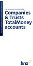 Companies & Trusts TotalMoney accounts