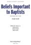Beliefs Important to Baptists