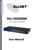ALL-SG8208M. Smart managed 8 Port Gigabit Switch. User Manual