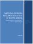NATIONAL NURSING RESEARCH STRATEGY OF SOUTH AFRICA