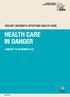 HEALTH CARE IN DANGER