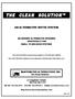 THE CLEAN SOLUTION AN ALTERNATIVE SEPTIC SYSTEM AN AEROBIC ALTERNATIVE DESIGNED SPECIFICALLY FOR SMALL TO MID-SIZED SYSTEMS