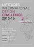 LATITUDES INTERNATIONAL DESIGN CHALLENGE 2015-16