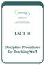 Education Services. Building Inverclyde through, excellence, ambition and regeneration LNCT 10. Discipline Procedures for Teaching Staff