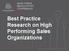 Best Practice Research on High Performing Sales Organizations. Copyright 2015 The Sales Management Association. All rights reserved.