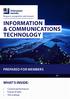 INFORMATION & COMMUNICATIONS TECHNOLOGY