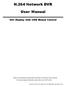 H.264 Network DVR. User Manual