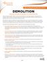 DEMOLITION Photocopy this profile and distribute it as widely as possible!
