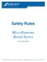 Safety Rules. Miscellaneous Retail Stores
