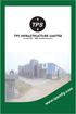 TPS. www.tpsmfg.com TPS INFRASTRUCTURE LIMITED. (An ISO 9001 : 2008 Certi ed Enterprise)