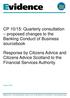 CP 10/15: Quarterly consultation proposed changes to the Banking Conduct of Business sourcebook