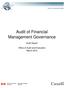Audit of Financial Management Governance. Audit Report