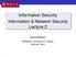 Information Security Information & Network Security Lecture 2