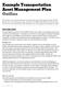 Asset Management Plan
