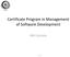 Certificate Program in Management of Software Development