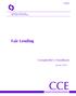 CCE. Fair Lending. Comptroller s Handbook. January 2010 CCE-FL O. Consumer Compliance Examination