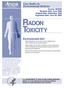 RADON TOXICITY. Case Studies in Environmental Medicine