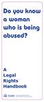 Do you know a woman who is being abused?