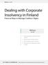 Dealing with Corporate Insolvency in Finland