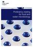 Proficiency testing for food and water microbiology