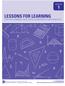 LESSONS FOR LEARNING FOR THE COMMON CORE STATE STANDARDS IN MATHEMATICS