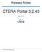 Release Notes. CTERA Portal 3.2.43. May 2013. CTERA Portal 3.2.43 Release Notes 1
