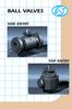 BALL VALVES SIDE ENTRY TOP ENTRY