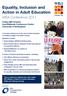 Equality, Inclusion and Action in Adult Education