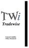 Tradewise. General Liability Policy Document