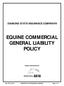 EQUINE COMMERCIAL GENERAL LIABILITY POLICY