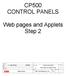 CP500 CONTROL PANELS. Web pages and Applets Step 2