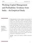 Working Capital Management and Profitability: Evidence from India An Empirical Study