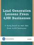 Lead Generation Lessons From 4,000 Businesses. A study based on real data from 4,000 businesses
