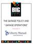 THE GARAGE POLICY AND GARAGE OPERATIONS SPONSORED BY