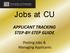 Jobs at CU APPLICANT TRACKING STEP-BY-STEP GUIDE. Posting Jobs & Managing Applicants 1