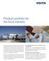 Product portfolio for the food industry