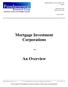 Mortgage Investment Corporations