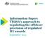 Information Paper: TEQSA s approach to regulating the offshore provision of regulated HE awards
