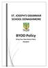 ST. JOSEPH S GRAMMAR SCHOOL DONAGHMORE. BYOD Policy. Bring Your Own Device Policy (Student)