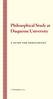 Philosophical Study at Duquesne University a guide for seminarians