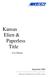 Kansas Elien & Paperless Title. User Manual
