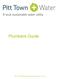 Plumbers Guide Pitt Town Water Plumbers Guide, December 21, 2012