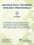 ADVANCED EXCEL FOR ENERGY EFFICIENCY PROFESSIONALS