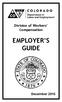 Division of Workers Compensation EMPLOYER S GUIDE
