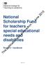 National Scholarship Fund for teachers special educational needs and disabilities