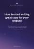 How to start writing great copy for your website