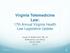 Virginia Telemedicine Law: 17th Annual Virginia Health Law Legislative Update